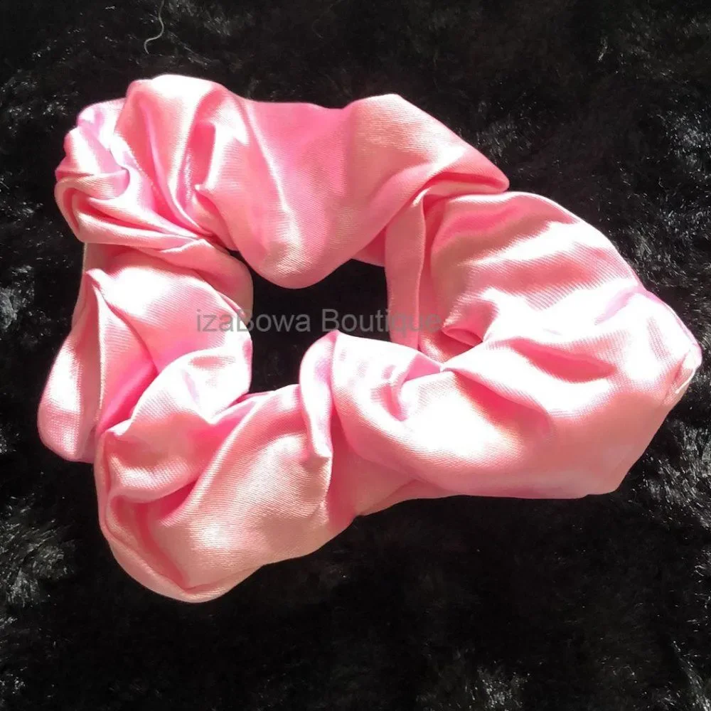 Baby Pink Satin Scrunchie  SC2777  Handmade NWT Boutique
